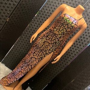 Stunning Iridescent Gown with Slit